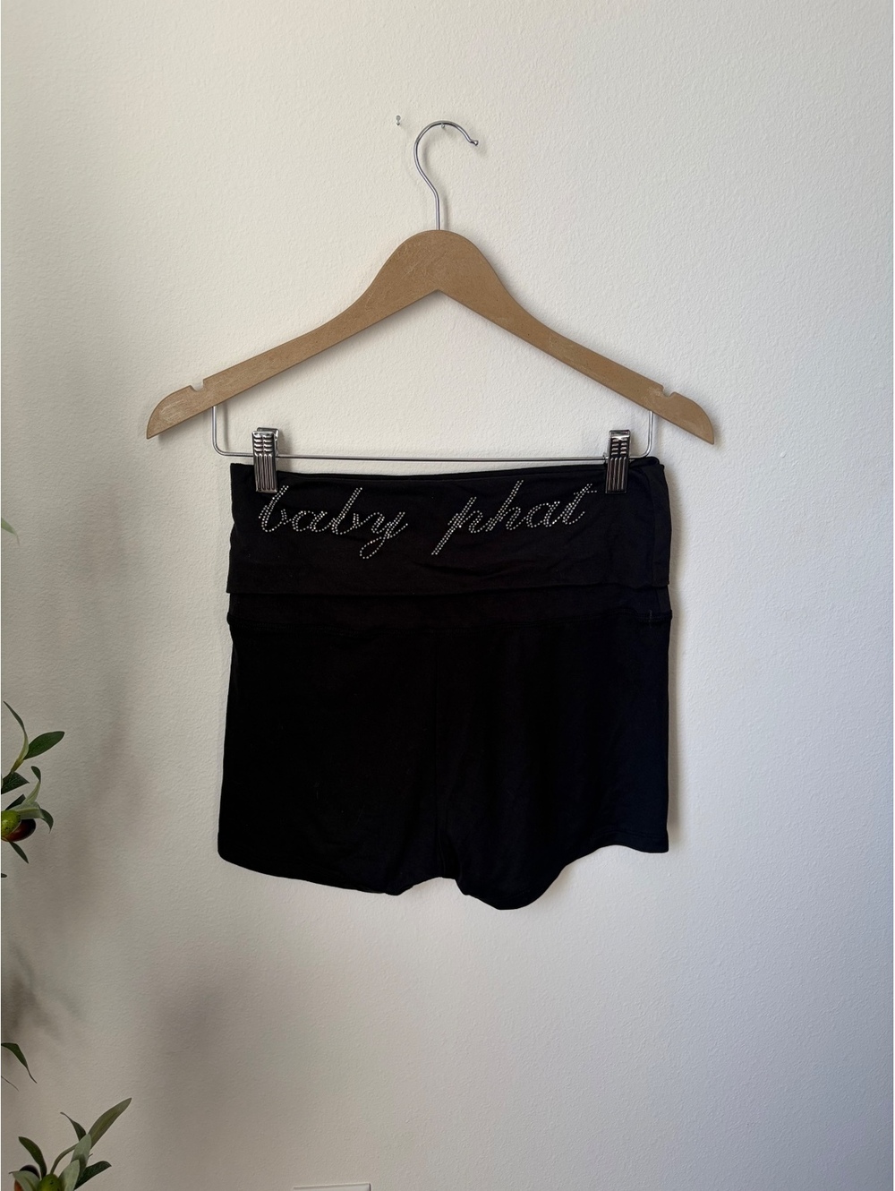 Baby Phat Fold Over yoga shorts Medium